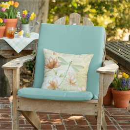 Blommor och trollslända kudde