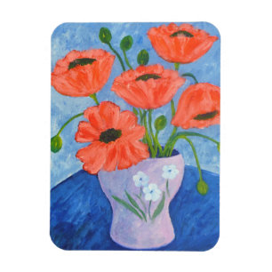 Blommor och Vas-magnet Magnet