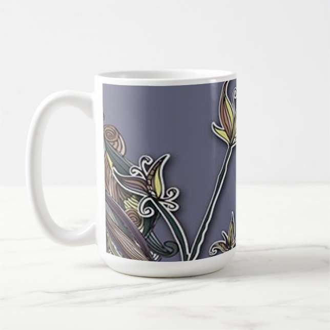 Blommor och Vinkara Mugg (Vänster)