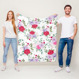 blommor - Olika färg Fleece Blanket