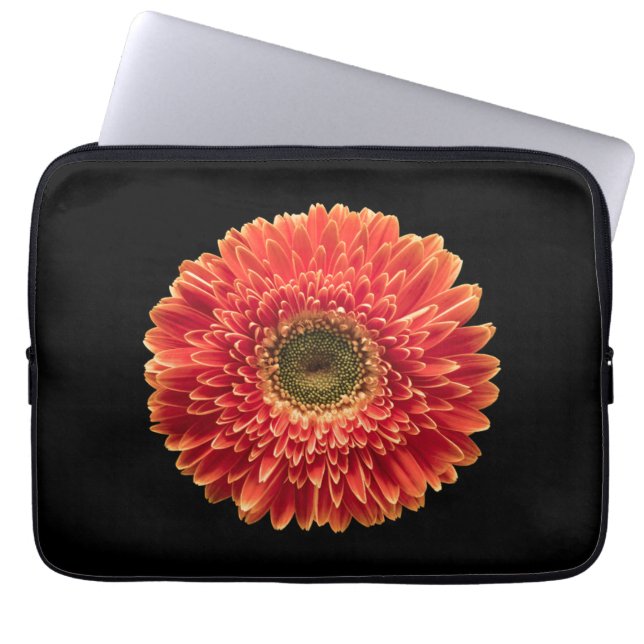 Blommor | Orange Gerbera Daisy Laptop Fodral (Framsidan)