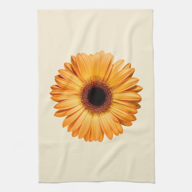Blommor | Orange Gerbera Kökshandduk (Vertikal)