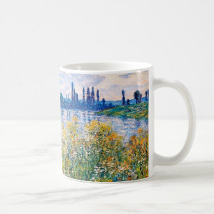 Blommor på Bankerna av Seine Monet Fine Art Kaffemugg