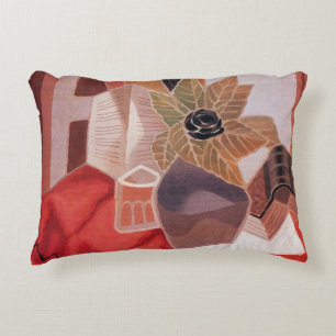 Blommor på Bord av Juan Gris, Vintage Cubism Prydnadskudde