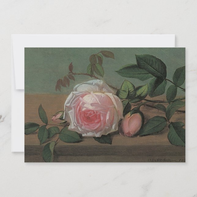 Blommor på en avsats av Ottesen, Bröllopsduschfest Inbjudningar (Framsida)