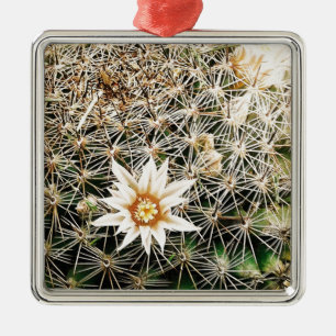 Blommor på en Cactus Julgransprydnad Metall