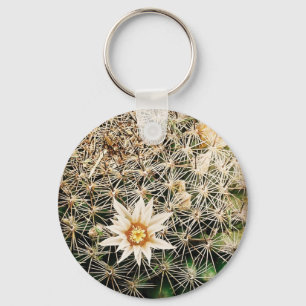 Blommor på en Kaktus Nyckelring