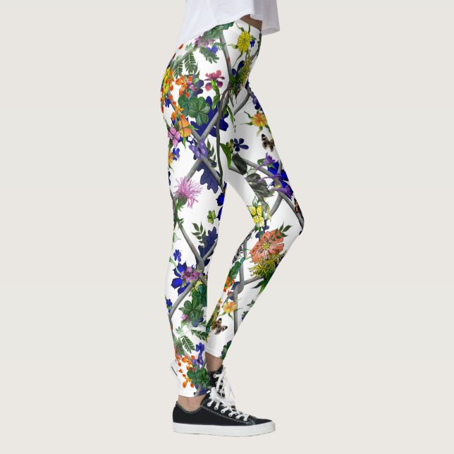 Blommor på en stängsel leggings (Höger)