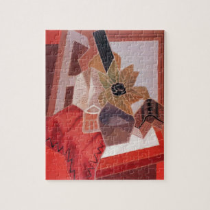 Blommor på ett bord av Juan Gris, Vintage kubism Pussel