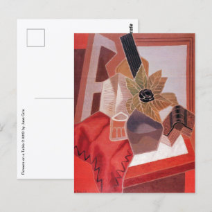 Blommor på ett bord av Juan Gris, Vintage kubism Vykort