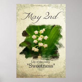Blommor på födelsedagen den 2 maj 2:a "Lily of the Poster