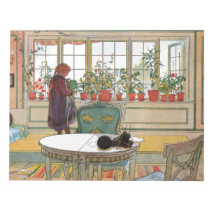 Blommor på fönsterbrädan av Carl Larsson Anteckningsblock