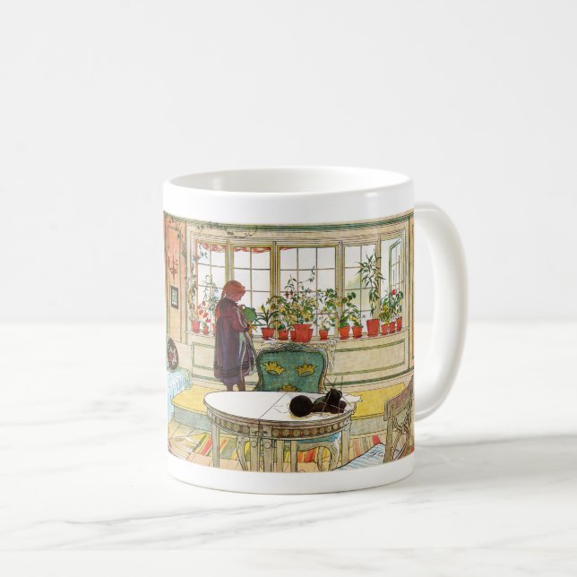 Blommor på fönsterbrädan av Carl Larsson Kaffemugg (Framsida höger)