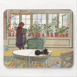 Blommor på fönsterbrädan av Carl Larsson Musmatta