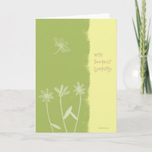 Blommor på Grönt-sympati Kort