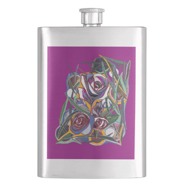 Blommor, på lila fickplunta (Framsidan)