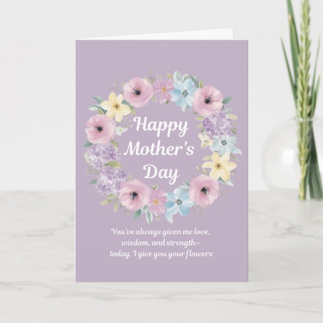 Blommor på Mors Dag-kort Helgkort (Framsida)