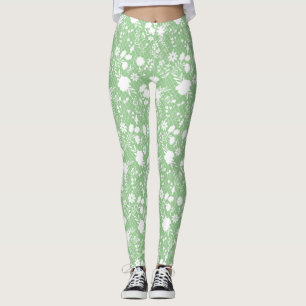 Blommor på netto 01.bx4 Lgreen BG Leggings
