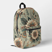 Blommor på salvgrön bakgrund