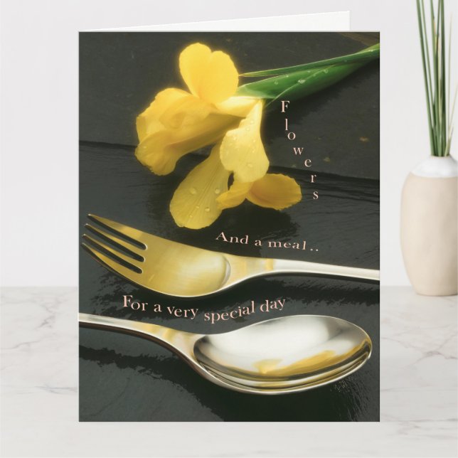 Blommor på skiffer kort (Framsida)