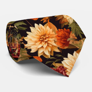 Blommor på svart slips