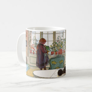 Blommor på Windows av Carl Larsson Kaffemugg