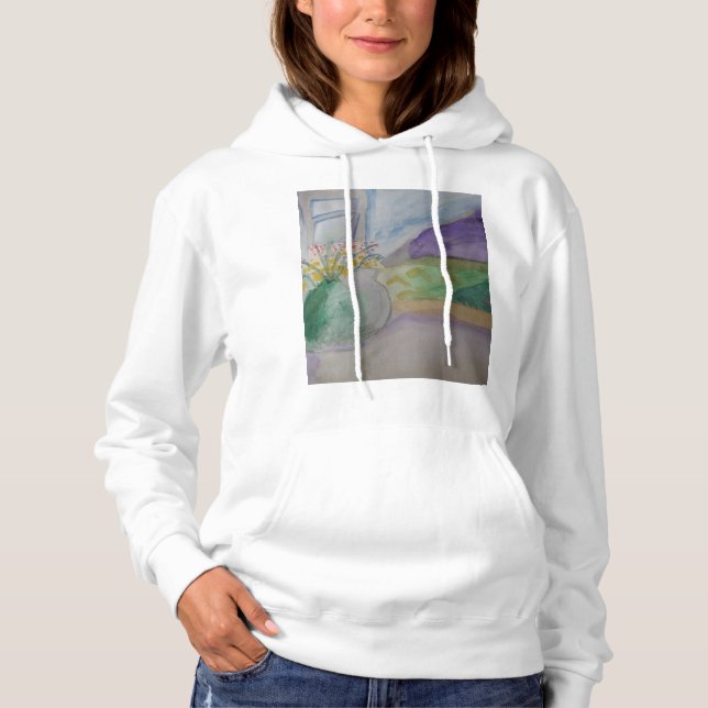 Blommor på Windows Sill T Shirt (Framsida)
