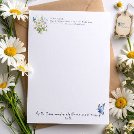 Blommor påminde oss brevhuvud