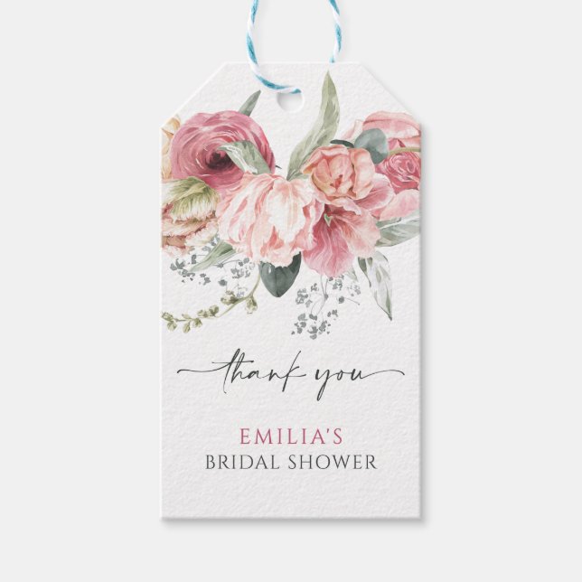 Blommor, pastellfärgning presentetikett (Framsidan)