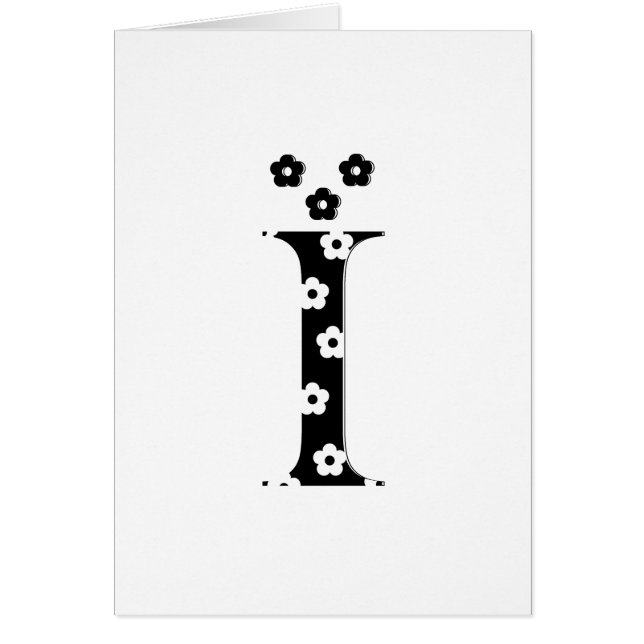 Blommor Patterned Brev I Hälsningskort (Framsidan)