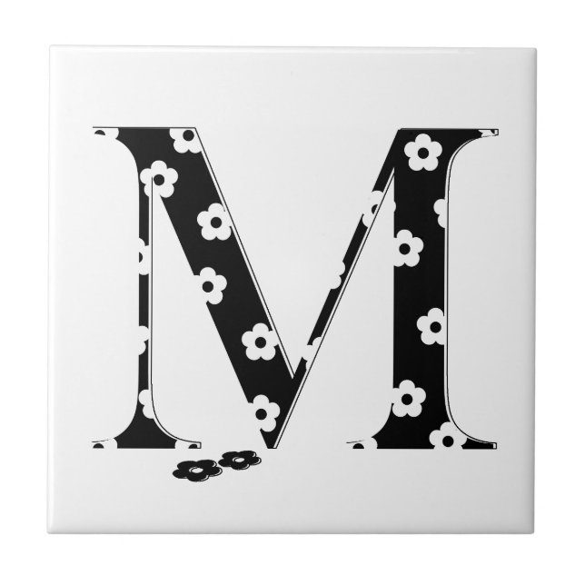 Blommor Patterned Brev M Kakelplatta (Framsidan)