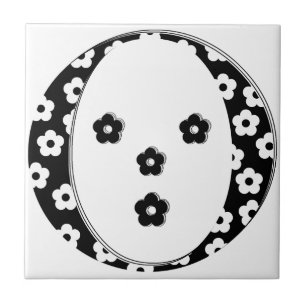 Blommor Patterned Brev O Kakelplatta