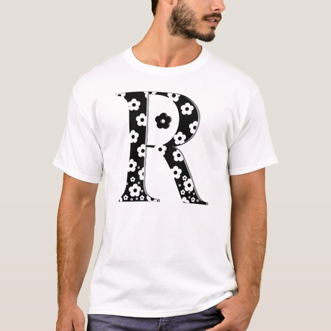 Blommor Patterned Brev R Tee Shirt (Framsida)