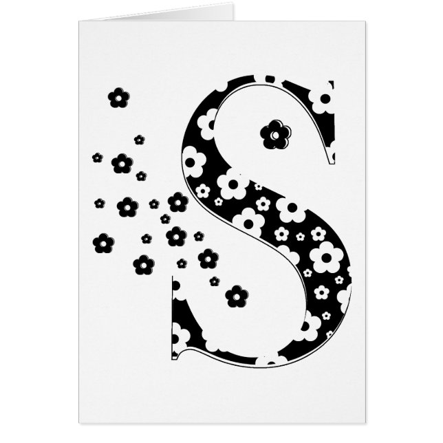 Blommor Patterned Brev S Hälsningskort (Framsidan)