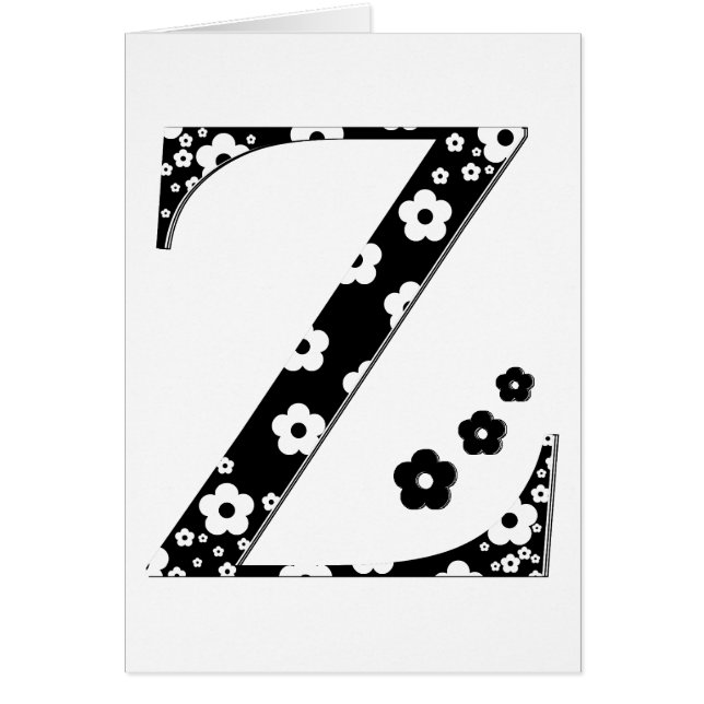 Blommor Patterned Brev Z Hälsningskort (Framsidan)