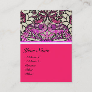 BLOMMOR, PEACOCKER OCH DRAGONER MONOGRAM-PÄRG VISITKORT