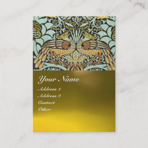 BLOMMOR, PEACOCKER OCH DRAGONER MONOGRAM VISITKORT