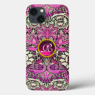 BLOMMOR, PEACOCKS, DRAGONER, ROSA GEM STONE MONOGR