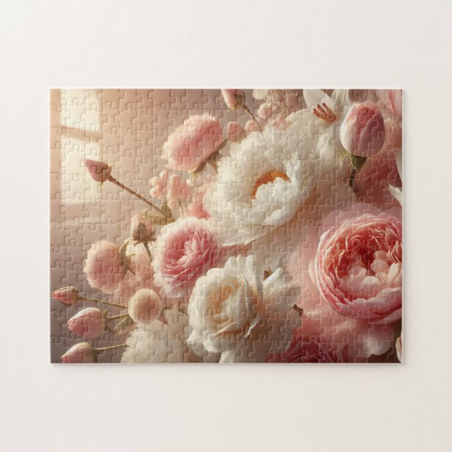 Blommor Pioner Rosor Tulpaner Morsdagspresent Pussel (Horisontell)