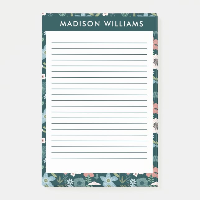 Blommor post-it-lappar post-it block (Framsida)