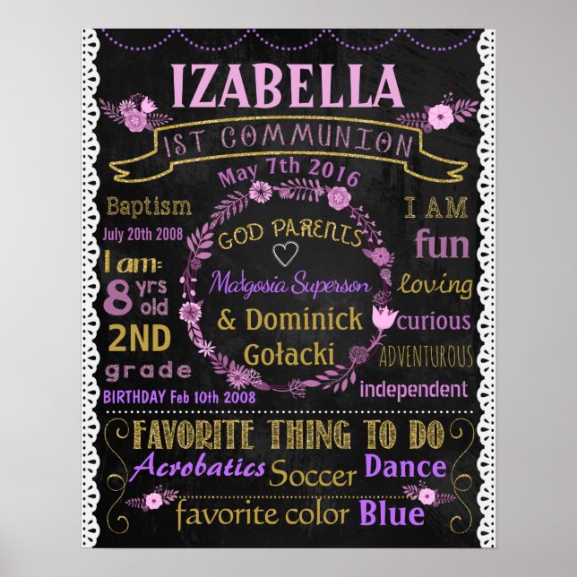 Blommor poster 135 första varv. (Framsidan)