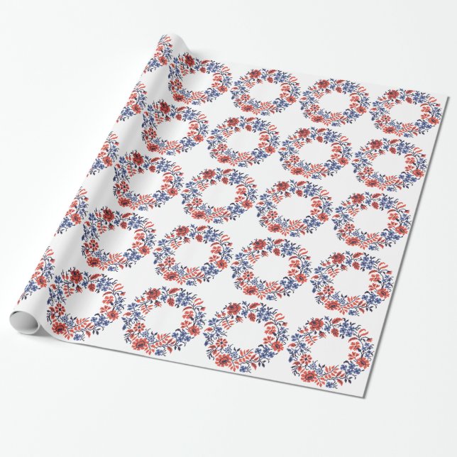 Blommor Presentpapper (Utrullad)