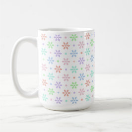Blommor, prickar och gnistor kaffemugg