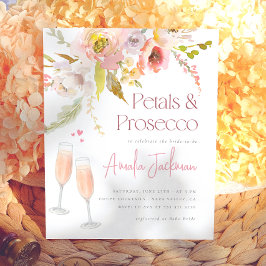 Blommor & Prosecco Blomsterbröllopsfestinladning