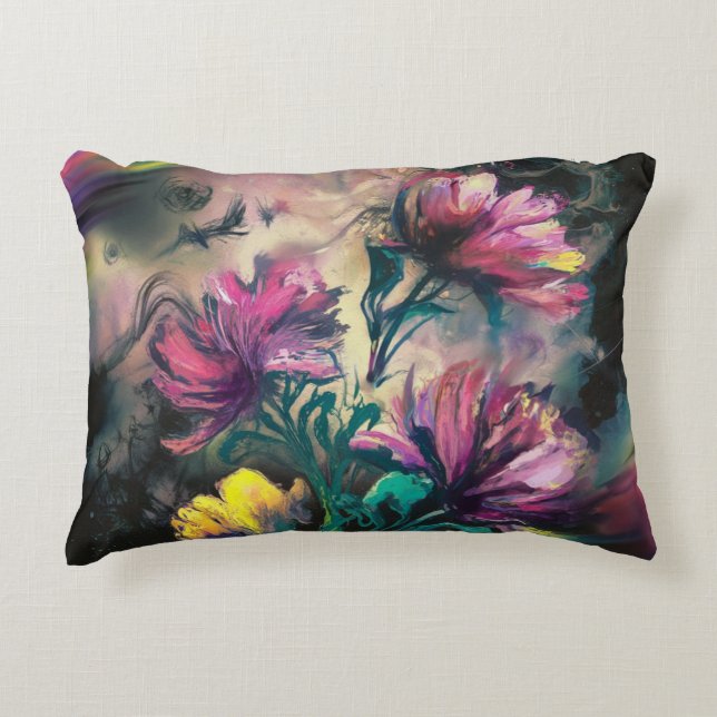 Blommor Prydnadskudde (Framsidan)