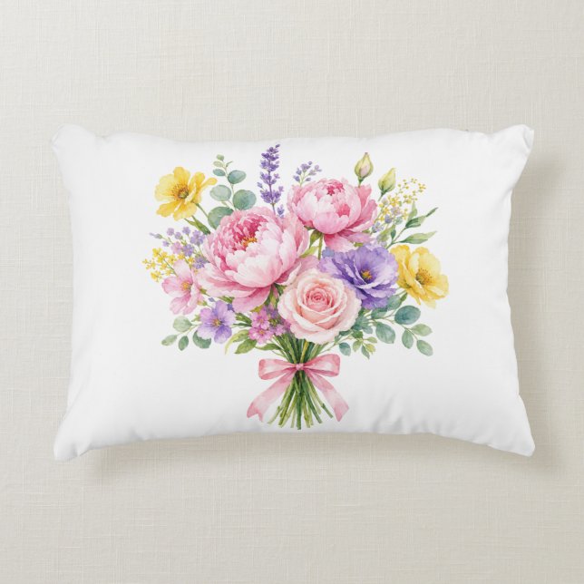 blommor prydnadskudde (Framsidan)