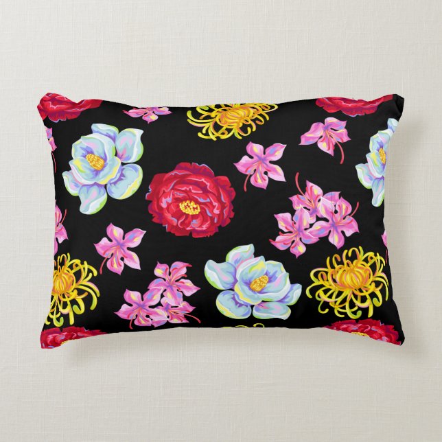 Blommor Prydnadskudde (Framsidan)