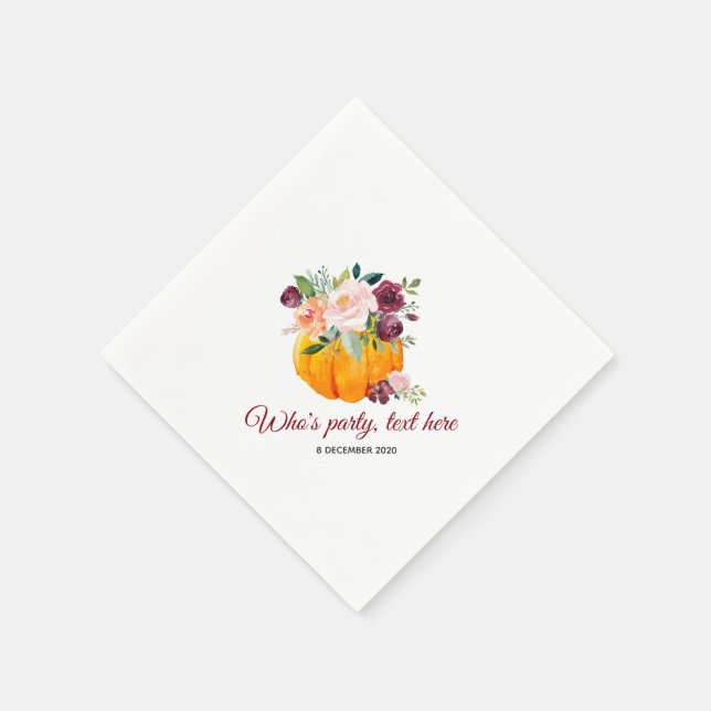 Blommor, pumpa, falla Pappra blöjor Pappersservett (Hörn)