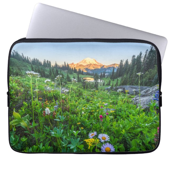 Blommor | Rainiers nationalpark Laptop Fodral (Framsidan)