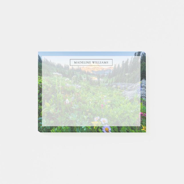 Blommor | Rainiers nationalpark Post-it Block (Framsida)